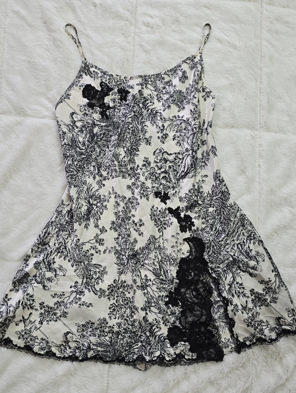 Vintage Victoria's Secret Black Toile Chemise Slip Size S